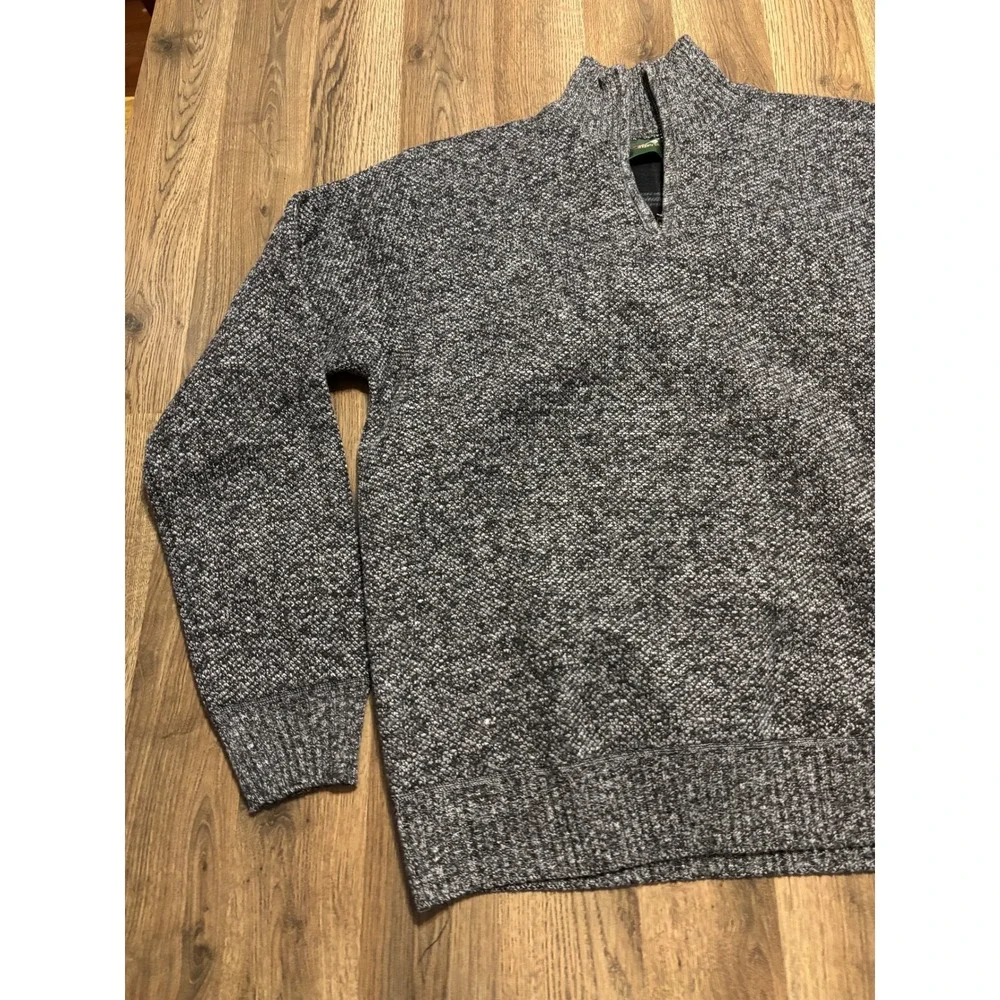 Saltwater Supply Co Sweater Mens Size XL Grey Quarter Zip Pullover Long Sleeve
